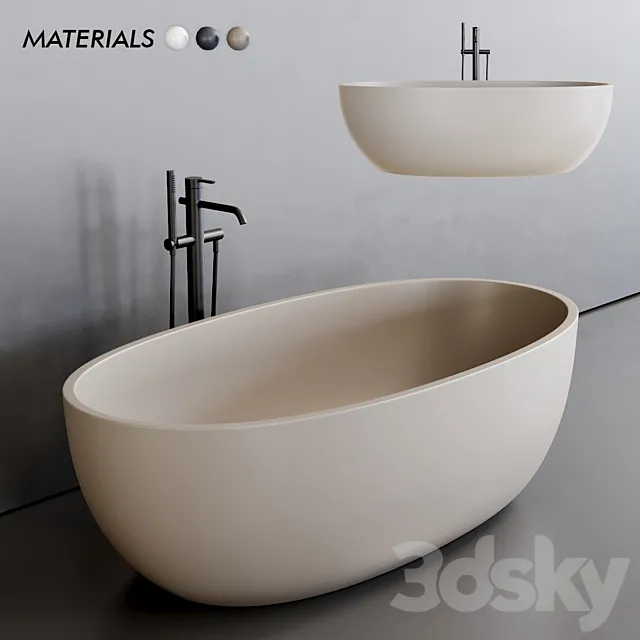 Esedra by SDR Ceramiche Bull Bathtub 3DModel