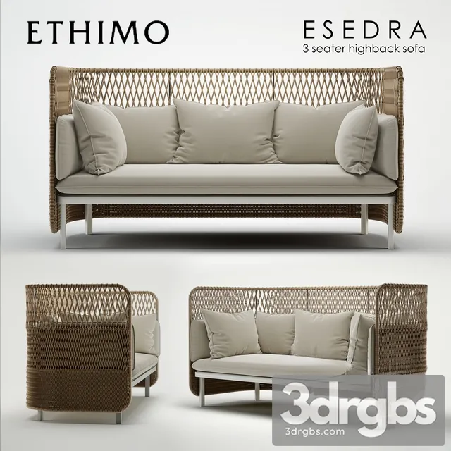 Esedra Outdoor Sofa 3D Model Free