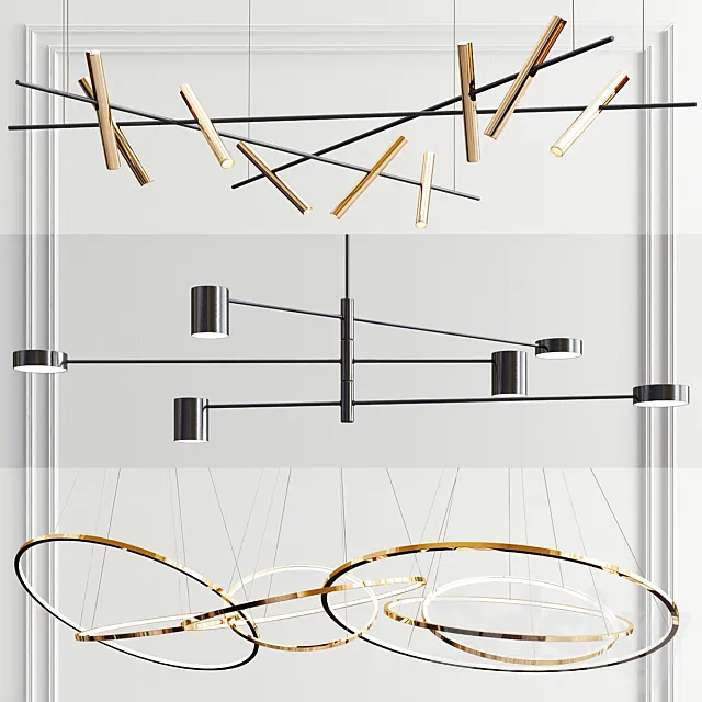 Esprit Ambient Ring Chandelier – 3 type 3D Model