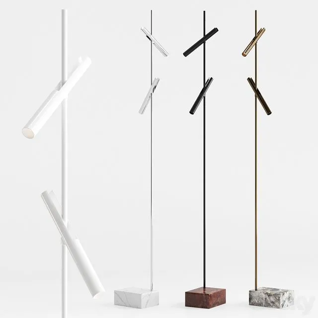 Esprit double floor by Kreon Floor lamp 3D Model