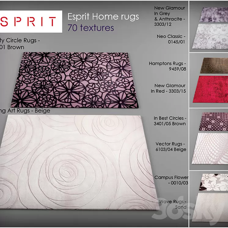 Esprit rugs collection 3D Model