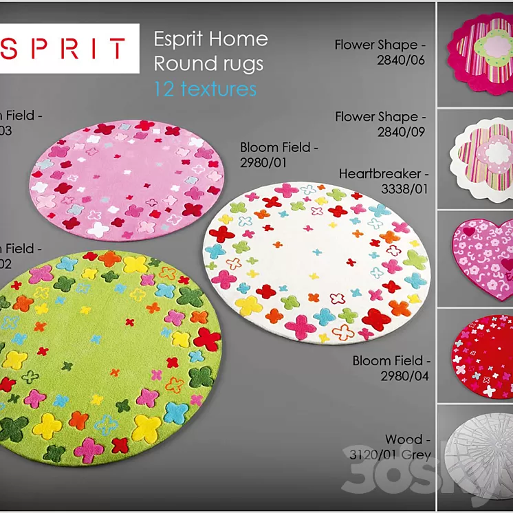 Esprit rugs collection 3D Model
