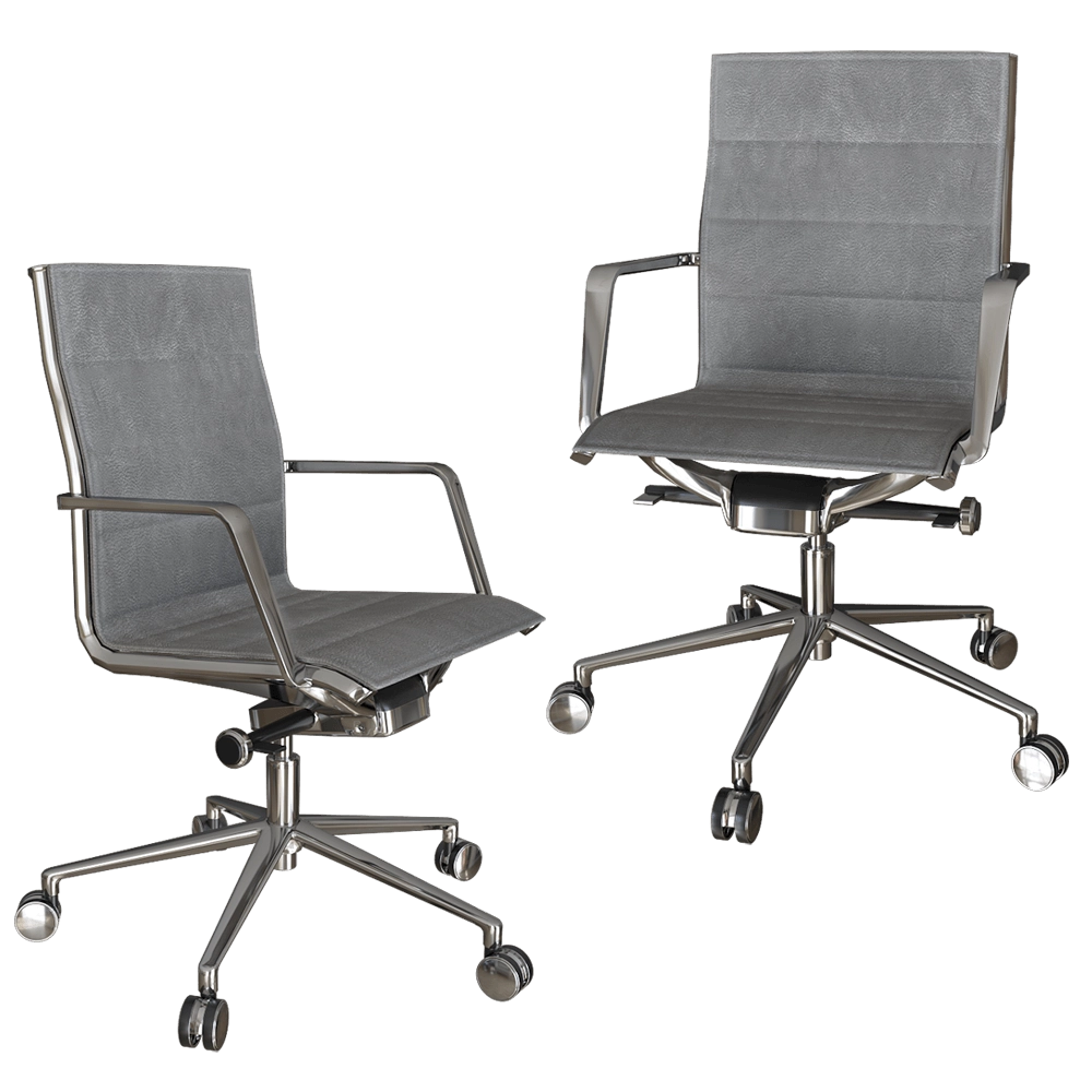 Estel Group - Office chair Aluminia with medium backrest 3D Model