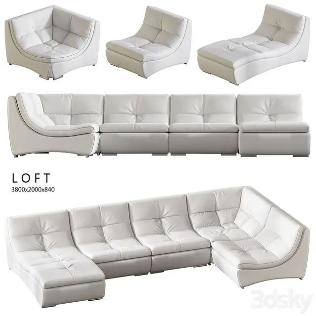 Estetica Loft sofa 3D Model