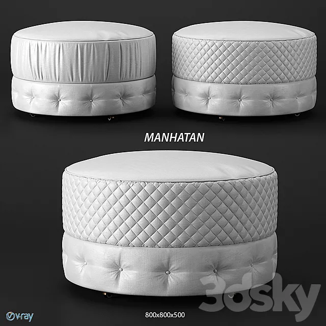 Estetica Manhattan pouf 3DModel