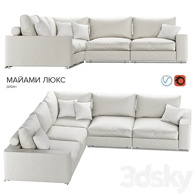 ESTETICA Miami Lux corner modern 3D Model