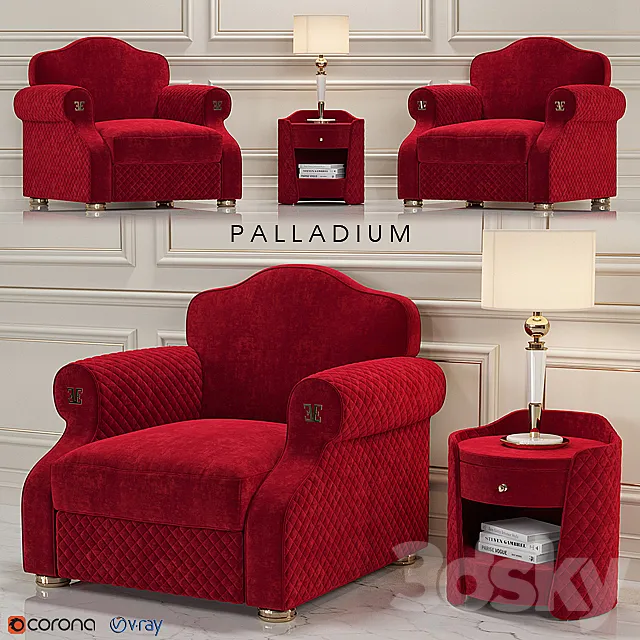Estetica Palladium armchair 3D Model