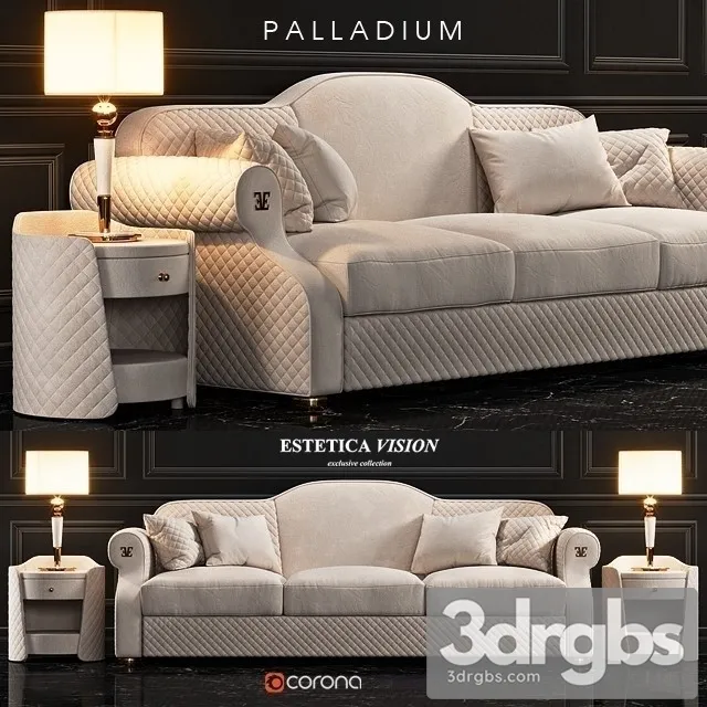 Estetice Palladium Sofa 01 3D Model Free