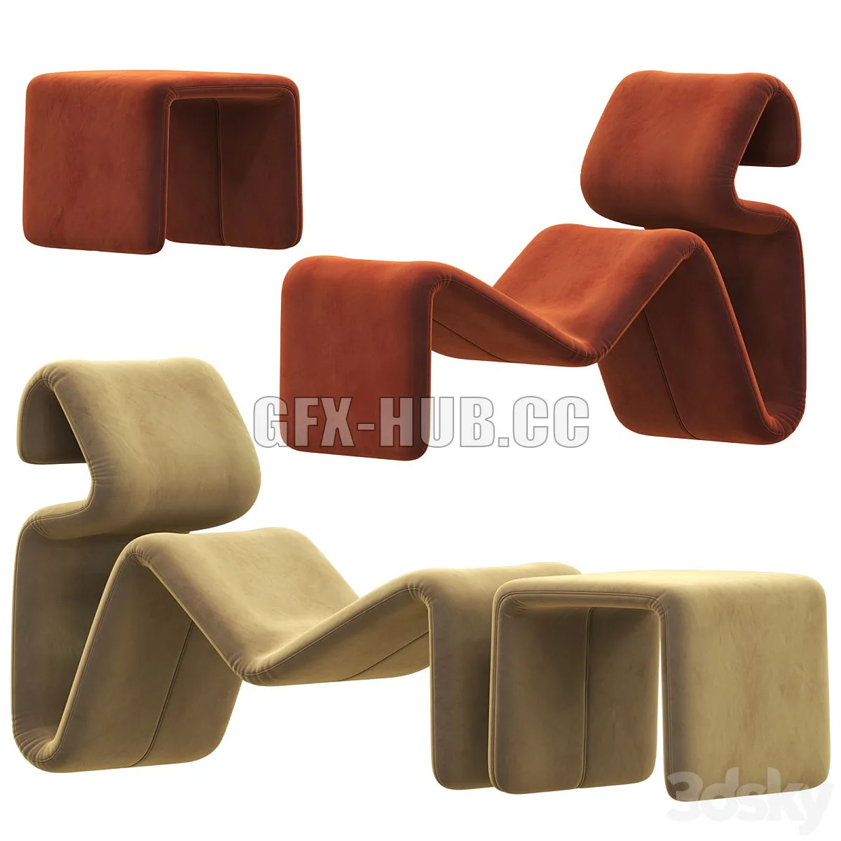 ETCETERA LOUNGE CHAIR 3D Model