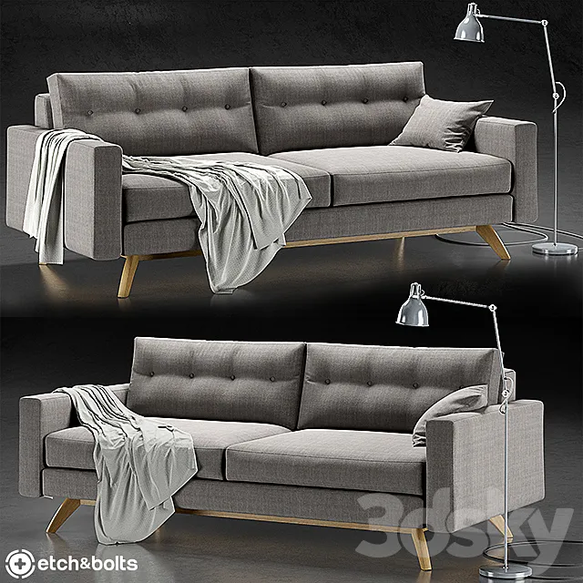 Etch & Bolts Alfinch Sofa Ikea Aröd 3D Model