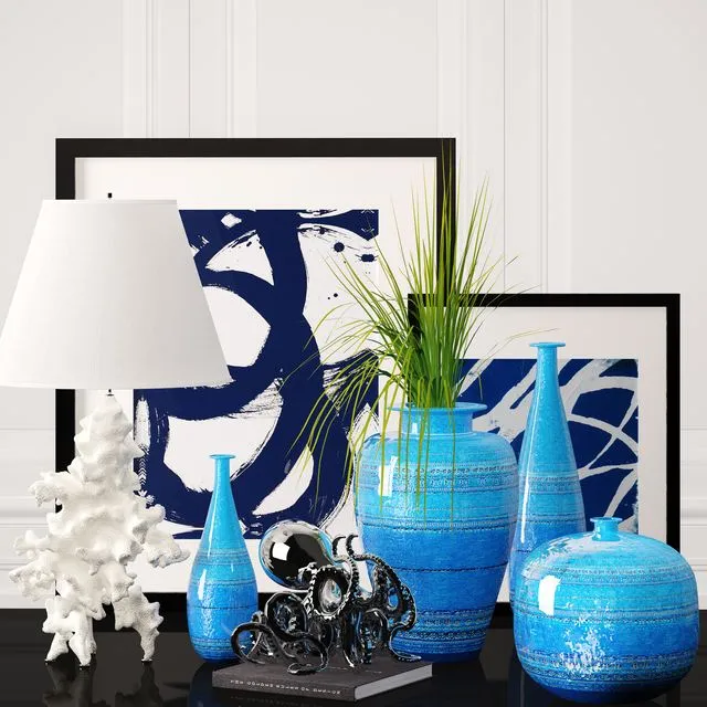 Ethan Allen decor set 3D Model