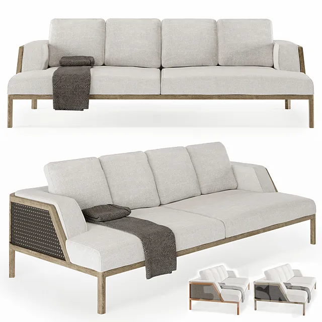 Ethimo Grand Life XL Sofa 3D Model