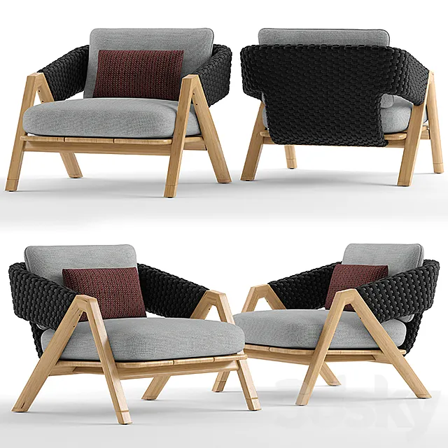 Ethimo knit armchair 3DModel