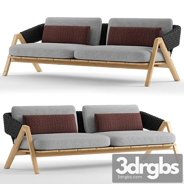 Ethimo knit sofa 2 3D Model Free