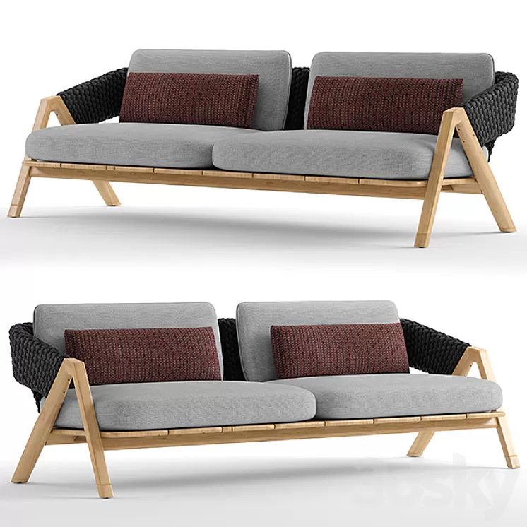 Ethimo knit sofa 3D Model