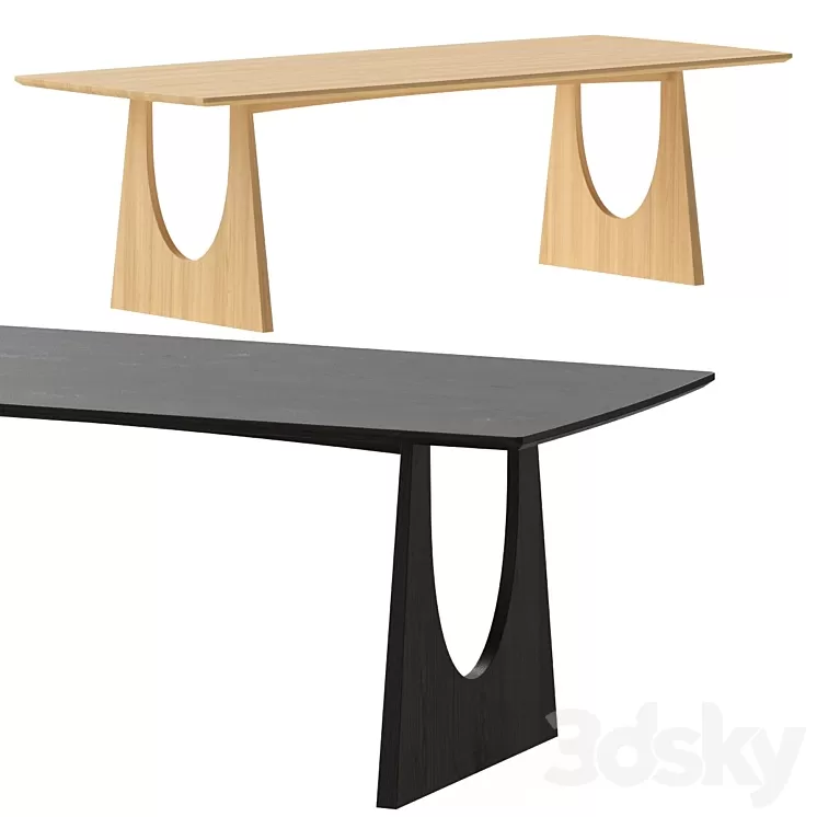 ETHNICRAFT Geometric Dining Table 3D Model Free