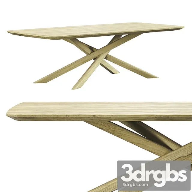 Ethnicraft mikado coffee table – rectangular 2 3D Model Download