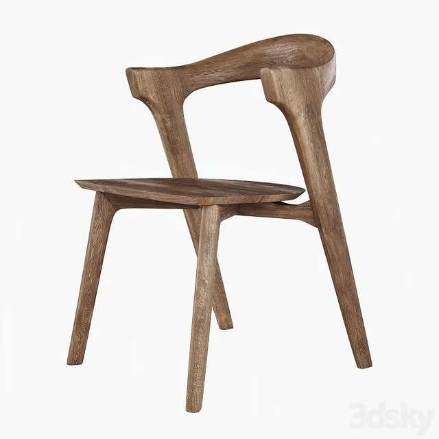 Ethnicraft Oak Bok Dining Chair 3D Model