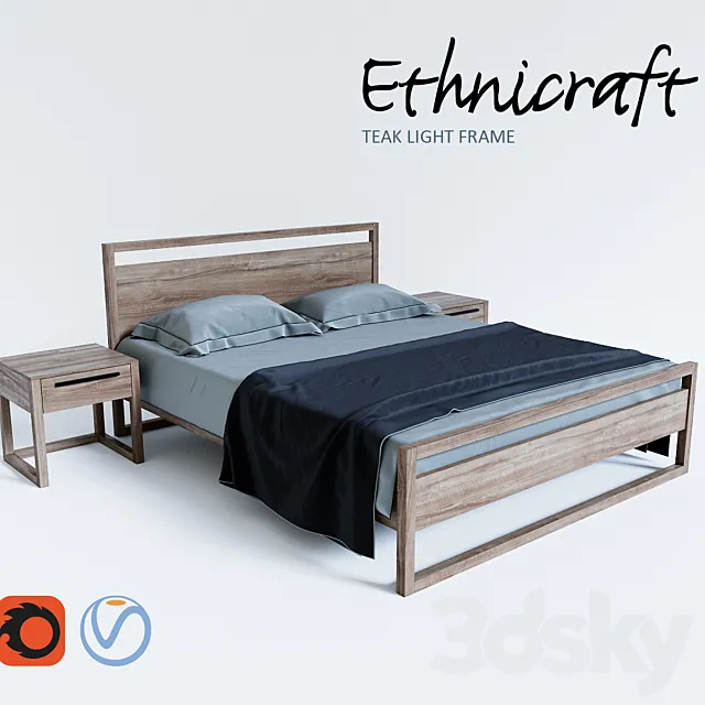 Ethnicraft - TEAK LIGHT FRAME 3DModel