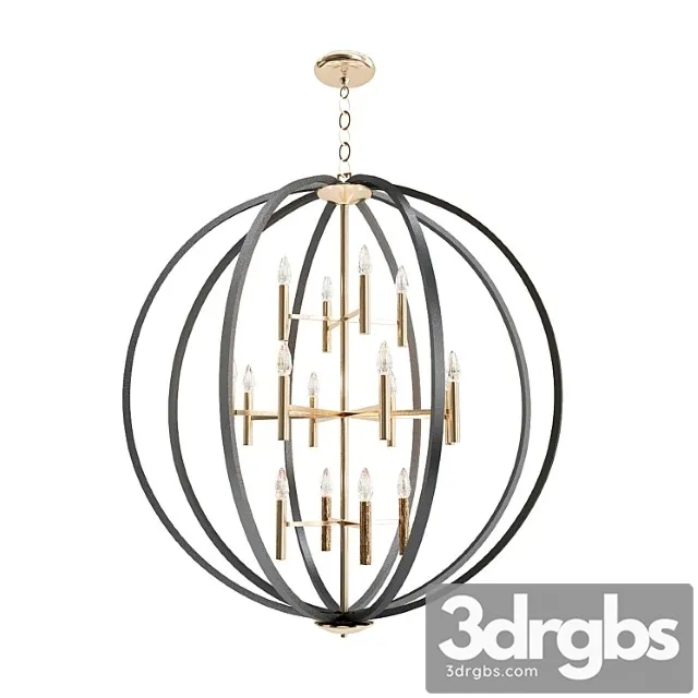 Euclid Chandelier Spanish Bronze 3 3D Model Free