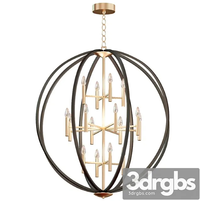 Euclid Chandelier Spanish Bronze 3D Model Free