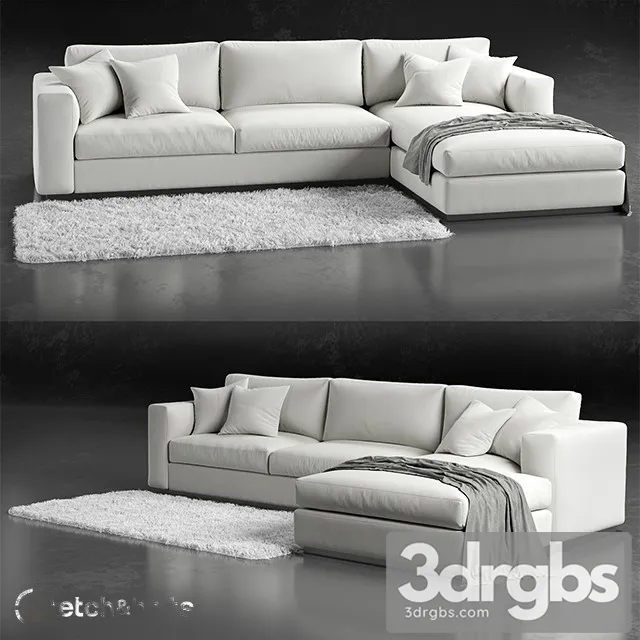 Eudora L Shaped Sofa 01 3D Model Free