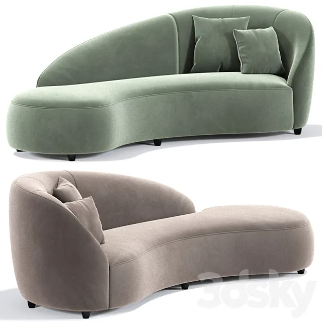 Euforia Montbel Curved Sofa 3D Model