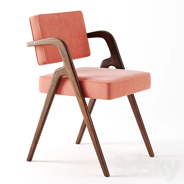 EUGENIO dining chair by Luteca 3D Model