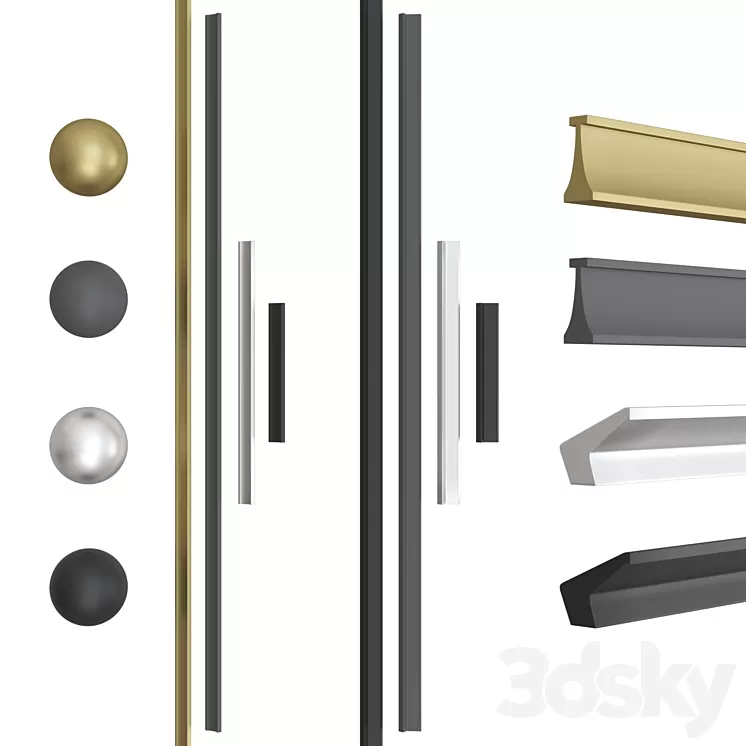 Eureka handle set 2 3D Model