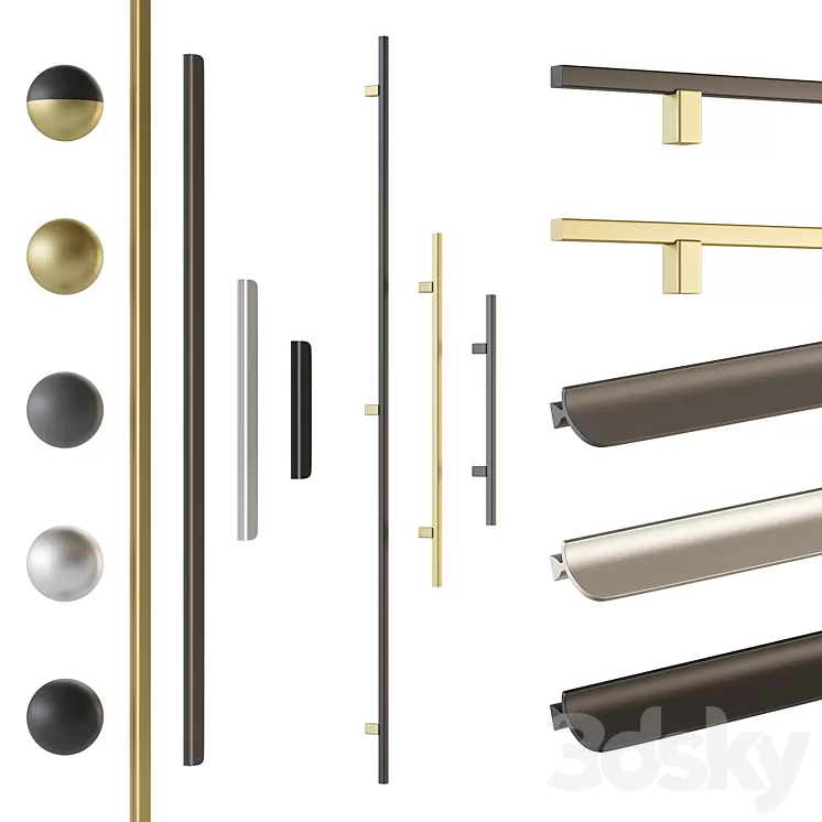 Eureka handle set 3 3D Model