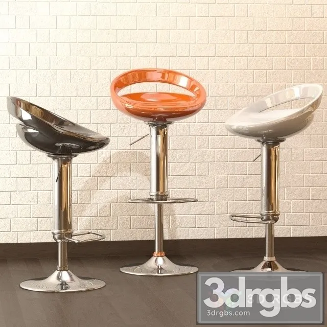 Euro Style Agnes Adjustable Stool 3D Model Free