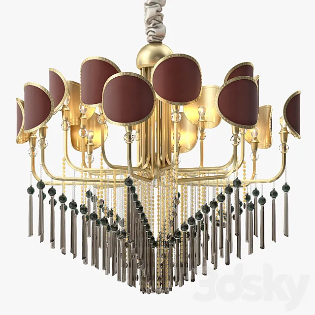 Eurolampart Sibilla 16 Lamps Chandelier 3D Model