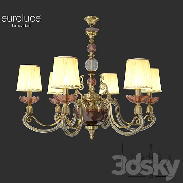 Euroluce Lampadaryi Lyra Shade L6 3DModel