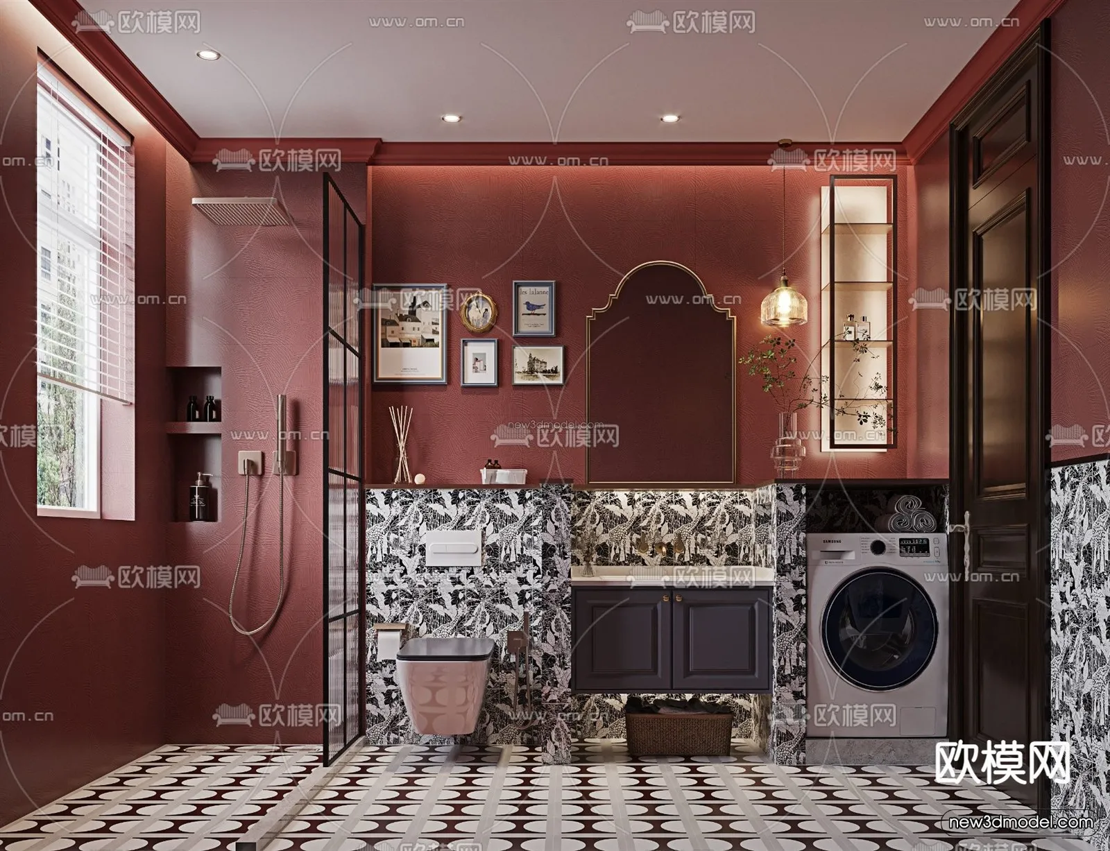 Europe Style Interior 3D Blocks - Kitchen 3D Model - 308