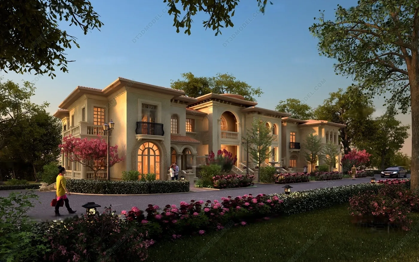 Europe Style Villa 3D Model - 3D Blocks - 050