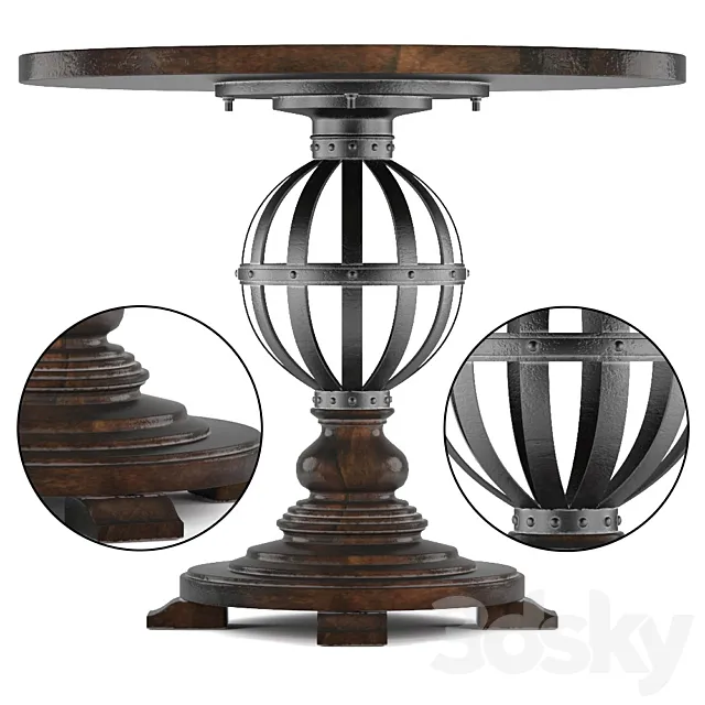 European Farmhouse-Provencal Gardens Table 3D Model