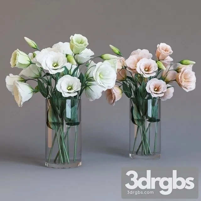 Eustoma Bouquet 3D Model Free