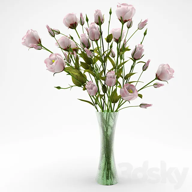 Eustoma bouquet 3D Model
