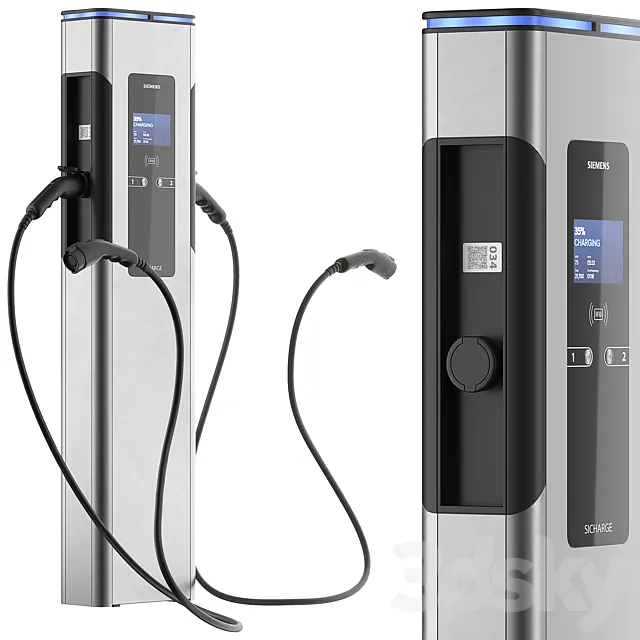 EV Charger SICHARGE CC AC22 by SIEMENS 3D Model