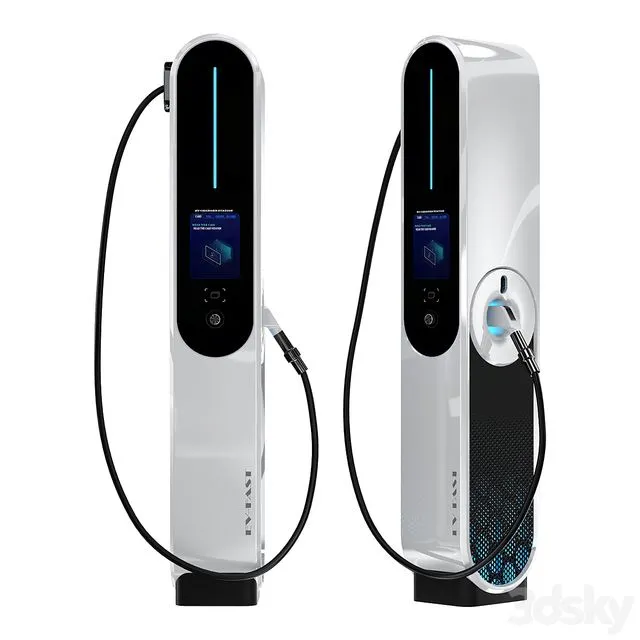 EV charger station 3D Model