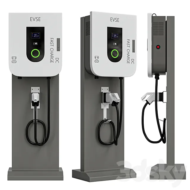EV Fast Charger Station Adapter Floorstand Wallbox DC Free Download