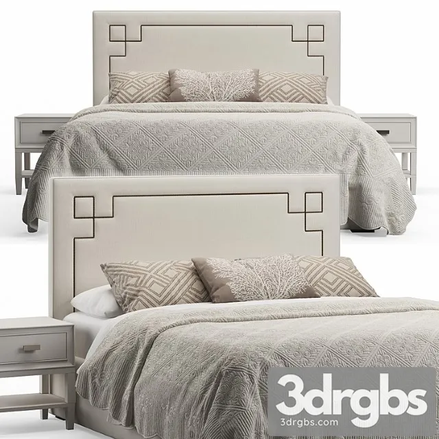 Everly Quinn Kerley Fabric Upholstered Bed 3D Model Free