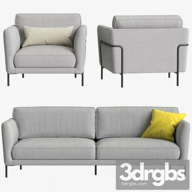 Everson Made Set Sofa 3D Model Free