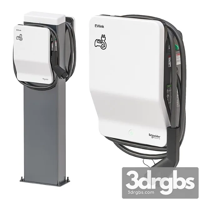 Evlink wallbox charging station 3D Model Download