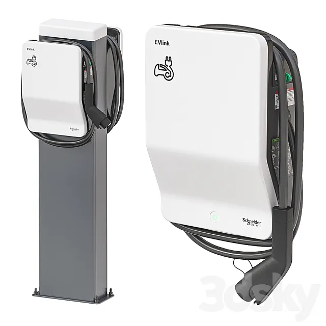 EVlink Wallbox Charging Station 3DModel