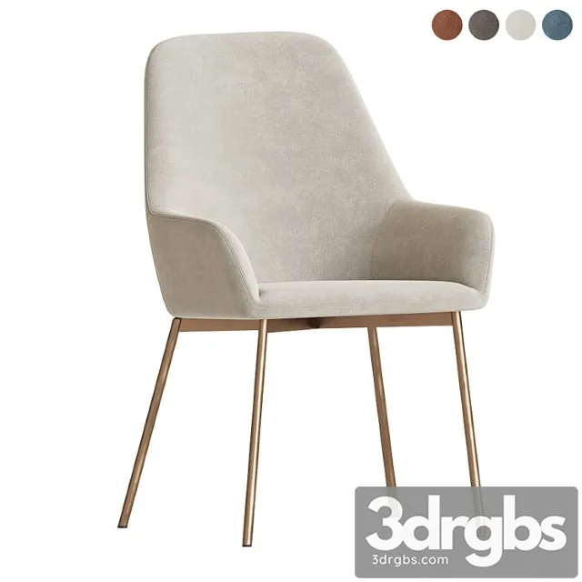 Evy II Upholstered Chair 3D Model Free