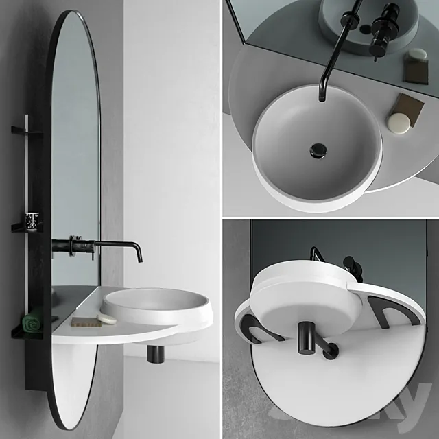 Ex.t Arco bathroom set 3D Model