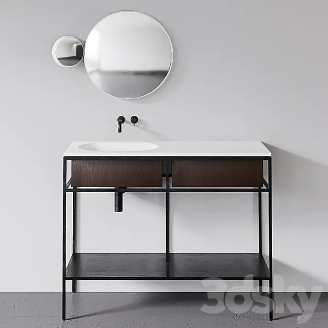 Ex.t Frame Gl2 + Sm + Ds brown wood console. Gravity mirror Free Download