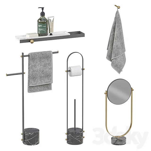 Ex.t Nouveau bath accessories 3DModel