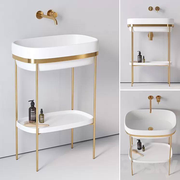 Ex.t Ribbon console washbasin 3D Model